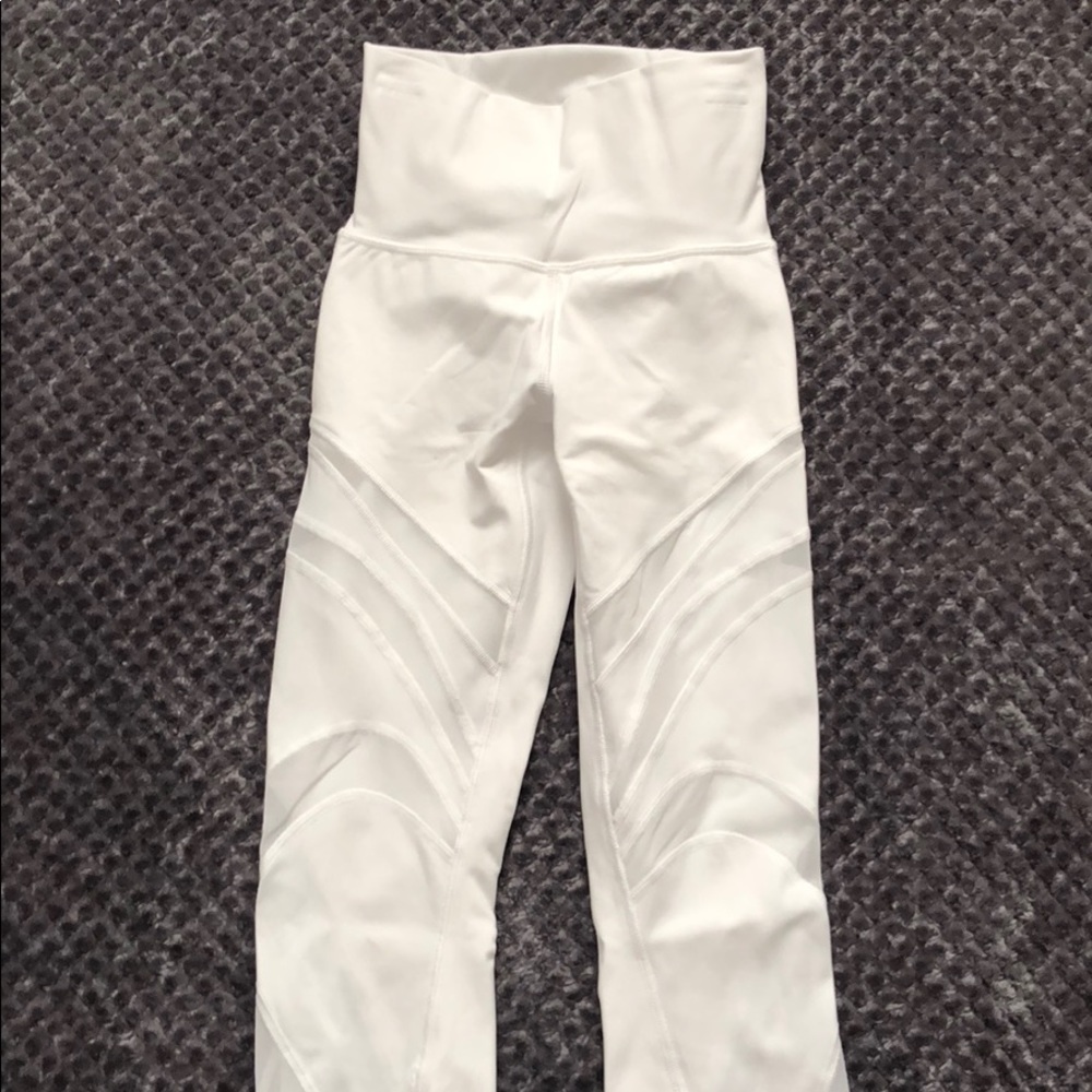 White Mesh Lululemon Pants
